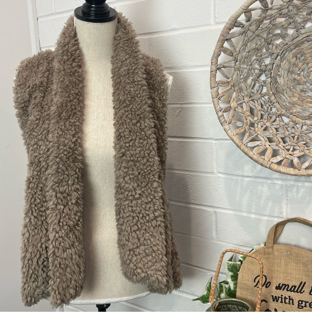 Favlux Faux Fur Vest Teddy Jacket Size Medium